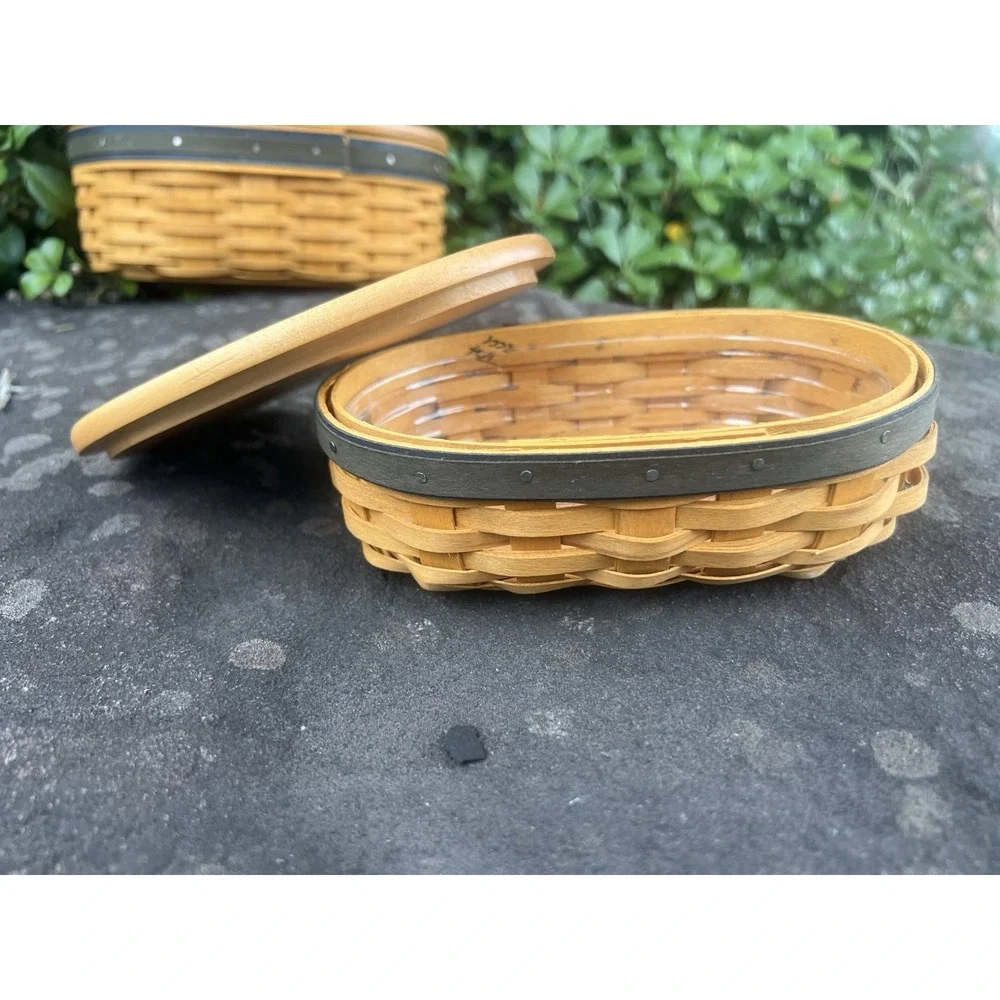 3 Longaberger Collectors Club Harmony Baskets (#3 #4, #5) w/ Liners PRISTINE